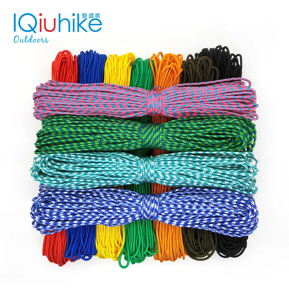 IQiuhike 100 Colors Paracord 2mm 100FT50FT25FT One Stand Cores Rope Paracorde Cord For Jewelry Making Wholesale 250213