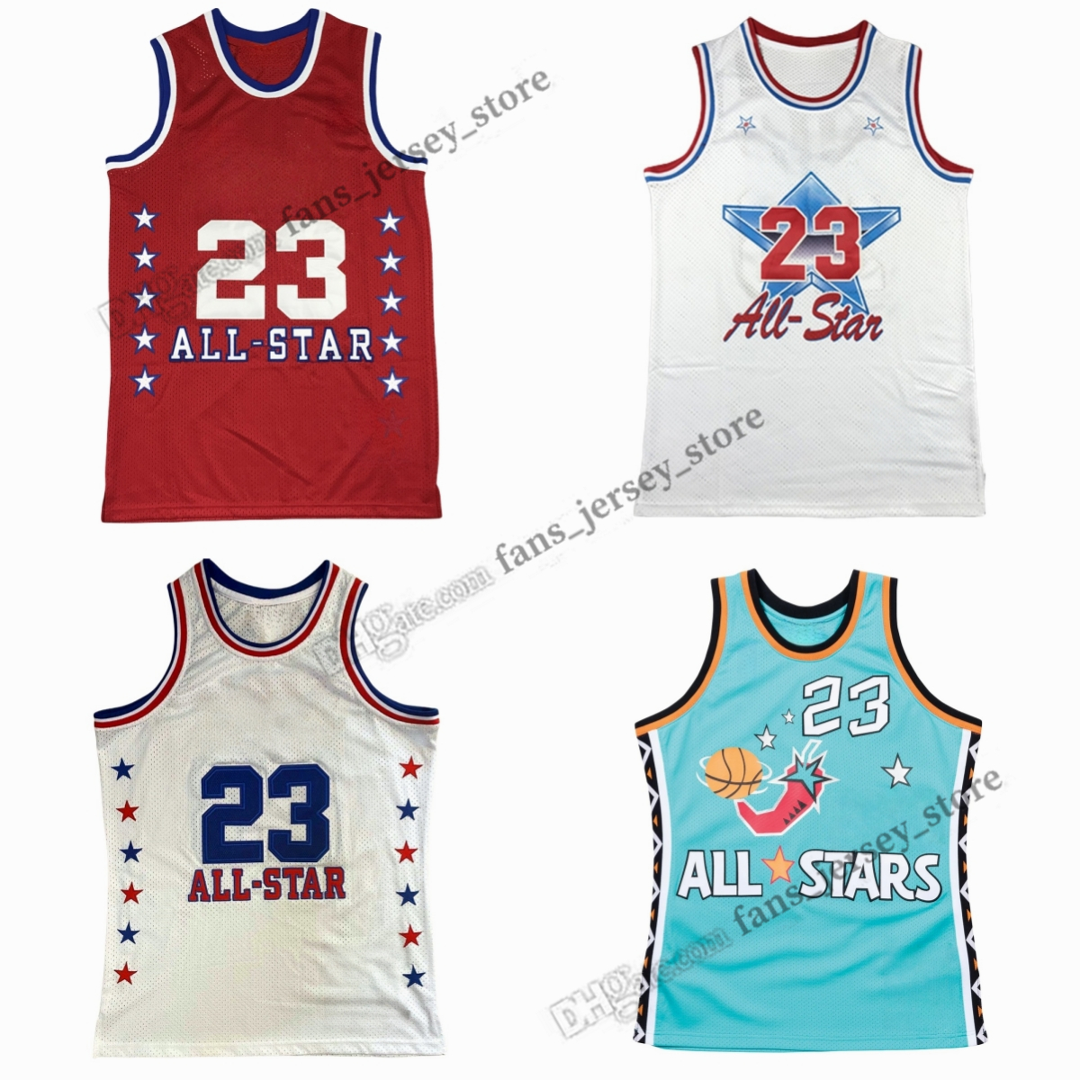 Custom all-Star Basketball #23 Jerseys Retro 1989 1991 1993 2003 White Blue Black Custom Men Youth Kids Women XS-6XL Stitched Jersey