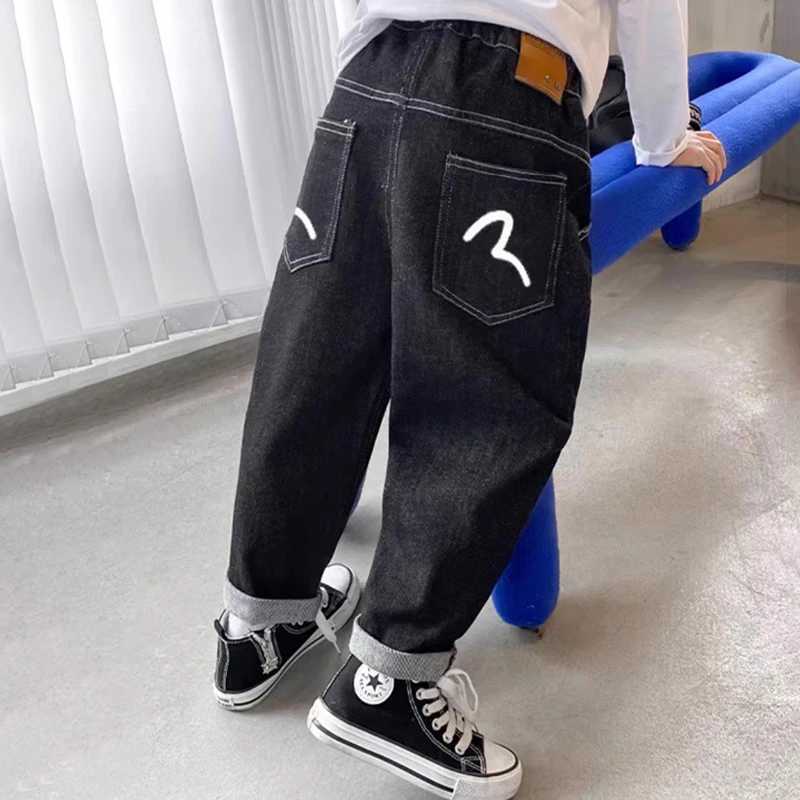 2024 Spring Autumn Fashion Boys Denim Pants Children Trousers Casual Kids Jeans Pants for 4-14 Years Teenager Boys Clothing Z250220