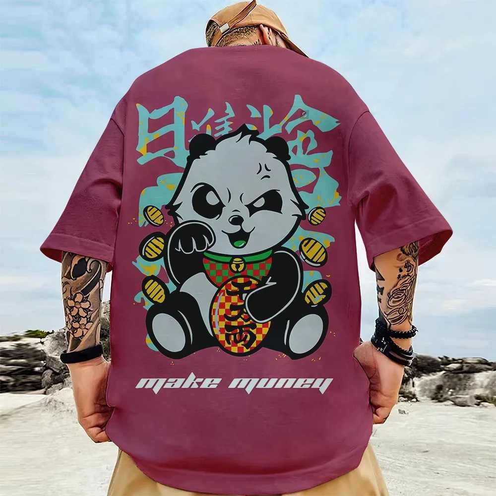 3d Panda Print Mens T-Shirt Summer Casual Short Sleeve Tee For Men Harajuku Loose Oversized Top Quick Dry Pullover 2024 New Top W250220