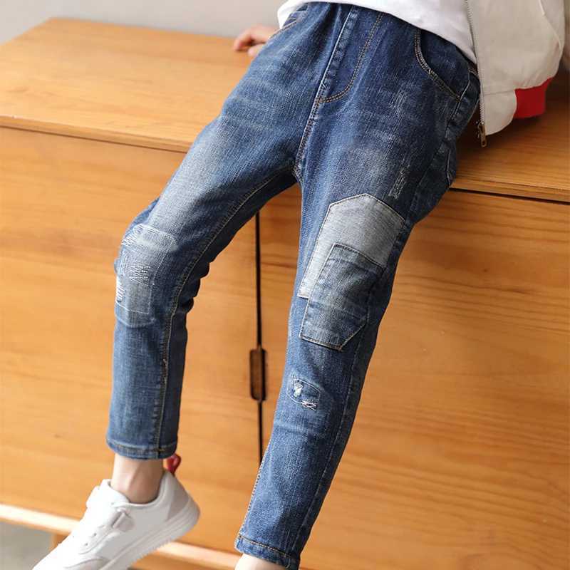 IENENS 4-11Y Boys Ultra Thin Straight Jeans Summer Classic Jeans Bottom Childrens Denim Pants Childrens Baby Boys Casual Trousers Z250220