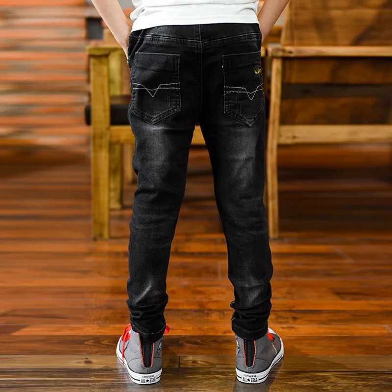 Big boy jeans elastic waist jeans childrens clothing spring and autumn youth jeans jeans for children aged 5-14 Z250220