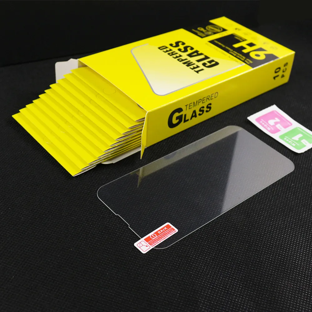 Screen Protector Protective Film for iPhone 17 Air 16 15 14 13 12 Mini Pro Max X Xs Max 8 7 6 Plus Samsung A71 A21 LG stylo 6 Aristo 5 Tempered Glass with retail box