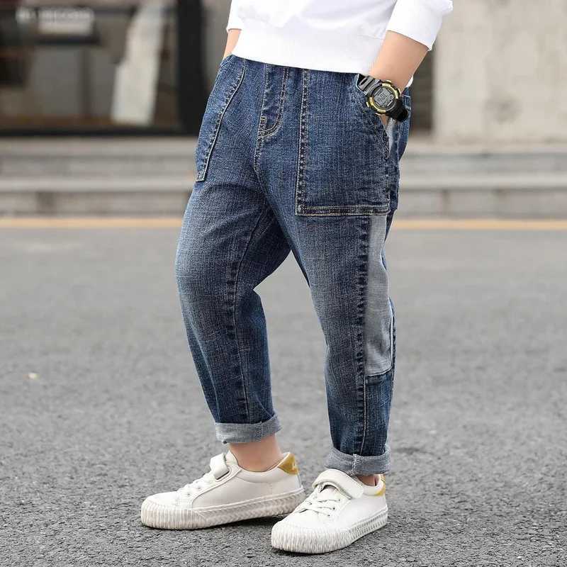 IENENS Kids Boys Jeans Loose Pants Denim Clothing Children Fashion Boy Casual Bowboy Long Trousers 5-13Y Z250220