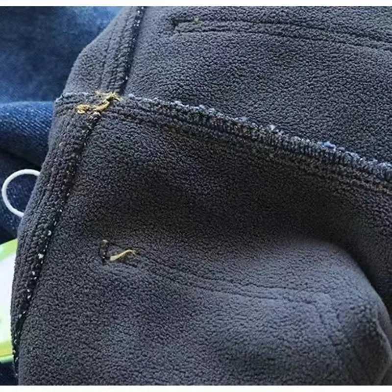 Winter Warm Velvet Jeans Girls Elastic Casual Trousers Denim PantsWinter Thick Warm Jeans With Fleece For 1-7 Years Boys Girls Z250220