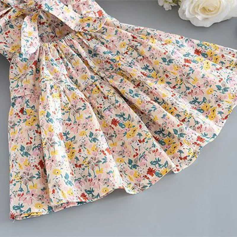 Summer dresses for girls clothes for new children backless lace countryside dress lace bubble sleeping princess dress X250220