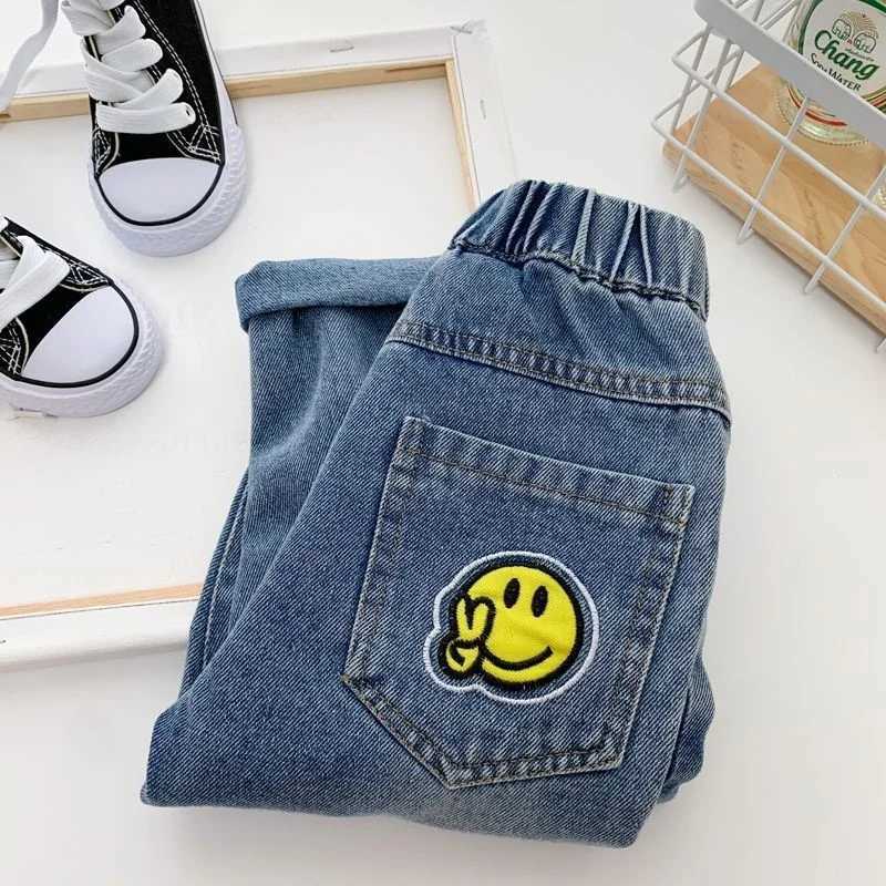 Boys Jean Pants Long Trousers Cotton 2024 Cute Spring Autumn Babys Kids Pants Teenagers Outwear Childrens Clothing Z250220