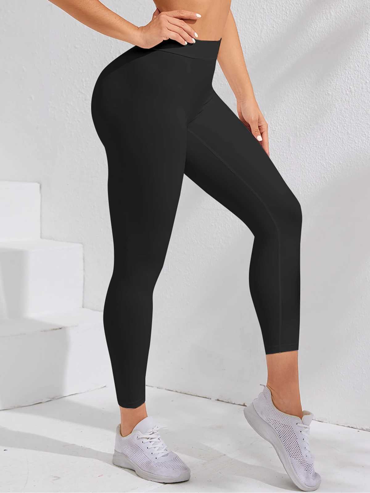 New Arrival Small Size Sexy V Waist Workout Gym Leggings Women Naked Feeling Yoga Pants Choose One Size Larger Z250220