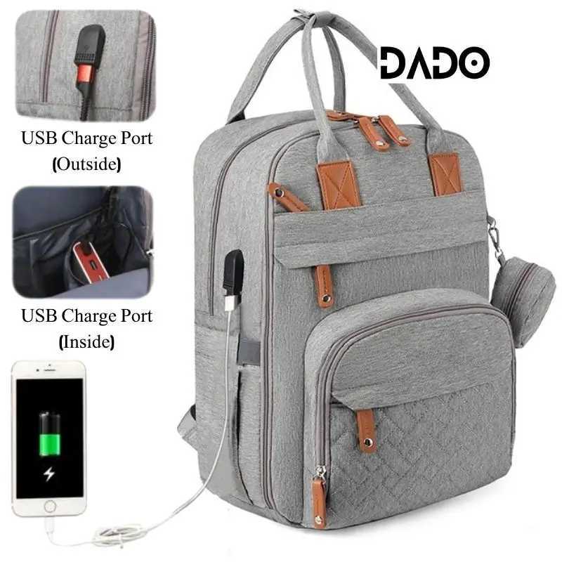 Diaper Bag Backpack Baby Essentials Travel Tote Multifunction Waterproof with Changing Station Pad Stroller Straps Big for Mommy X2502201