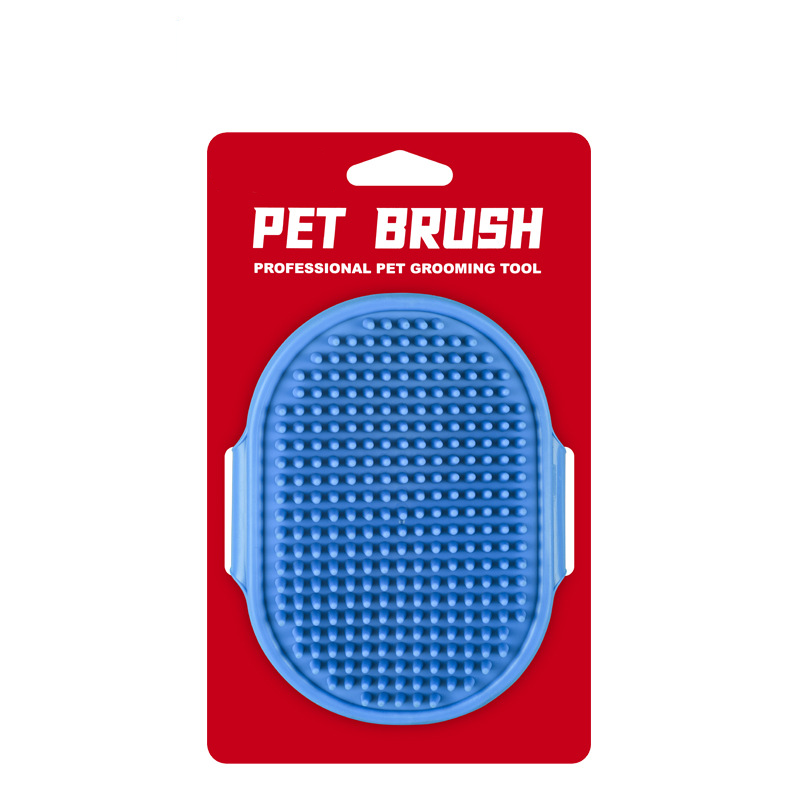 Dog Bathing for Soothing Massage Dog Bathing Rubber Glove with Adjustable Ring Handle for Long Short Haired Dogs and Cats