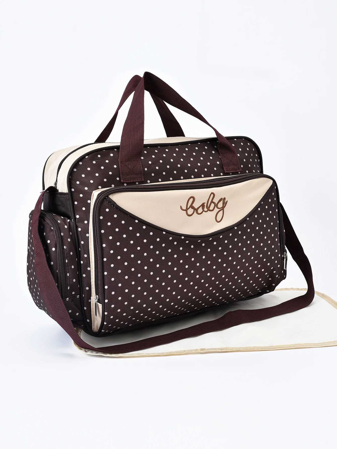 Polka Dot printed large capacity Mommy bag Going out portable mother-and-baby bag hand bill of Lading shoulder diaper bag X250220