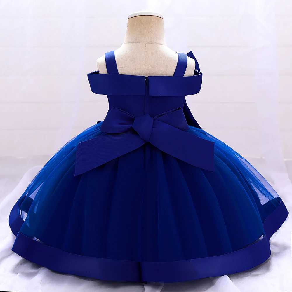 Bow Summer Dress Baby Girl Birthday Party Dress Lace Flower Newborn Princess Costume Preschool Baby Girl Wedding Dress X250220