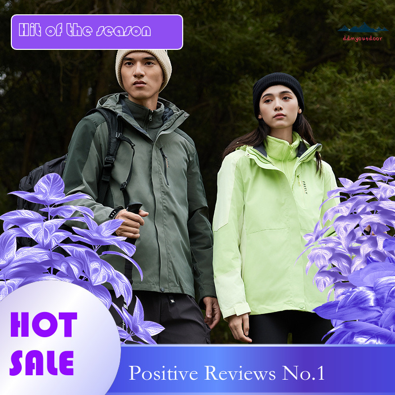 Ddmyoutdoor Autumn Winter Outdoor Assault Women Three In One Detachable Two Piece Set With Thick Velvet And Windproof Waterproof Jacket For Men Jacket