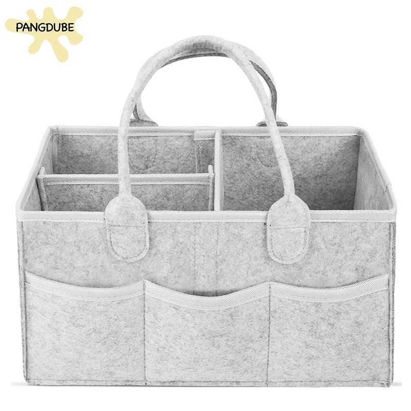 Multifunctional Felt Diaper Bags Baby Newborn Things Nursery Organizer Diaper Stackers Caddies Diaper Pouch Large Storage Bag X250220