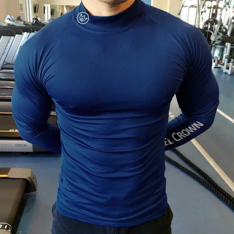New Running T-shirt Mens Long Sleeve Compression Shirt Gym Training Top Man Bodybuilding Workout Clothing W250220