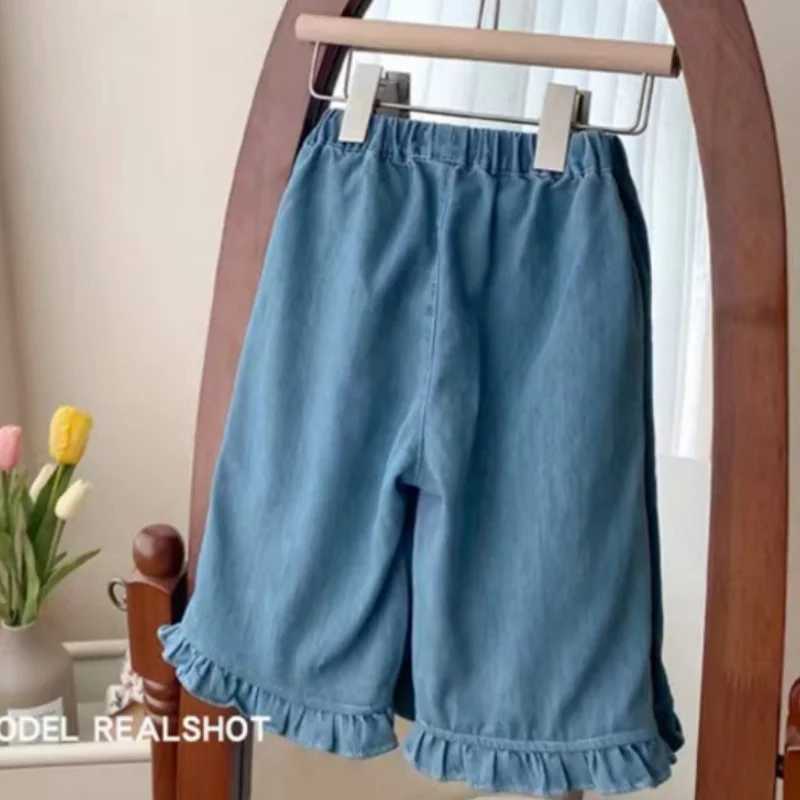 Girls Jean Pants Long Trousers Cotton 2024 Spring Autumn Teenagers Babys Kids Pants Outdoor High Qu Childrens Clothing Z250220