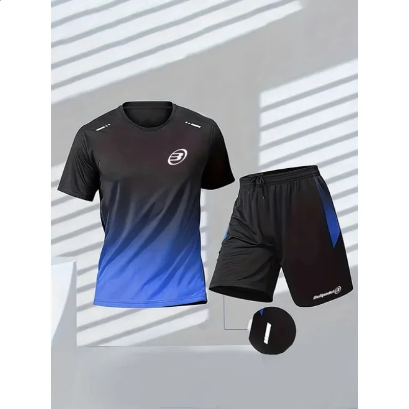 Bullpadel Mens Sport T-shirt Mens Tennis Sport Short Sleeve 3D Printed T-shirt Summer Badminton Tracksuit 250221