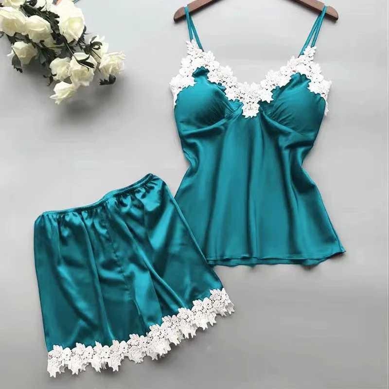 Women Clothing Sets Summer Plus Size Sexy Silk Pajamas Ladies Suspenders Nightdress Ice Silk Women Pajamas Fe Home ServiceXJ250220