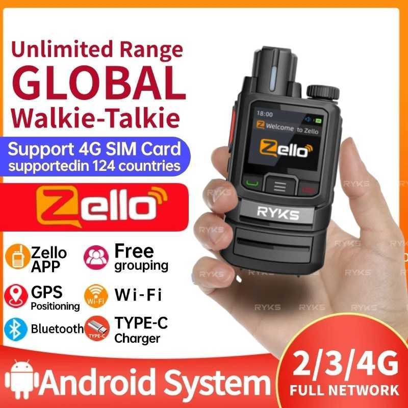 Zello 4G Android LTE 2G 3G GSM Poc Network Two Way Ra Long Range Walkie Talkie with Sim Card Z250221