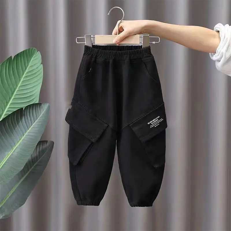 Spring and Autumn Kids Boys Pants 2024 New sle Childrens Handsome Cargo pants Cotton Boys Baby Casual Pants 2-8Y Z250220