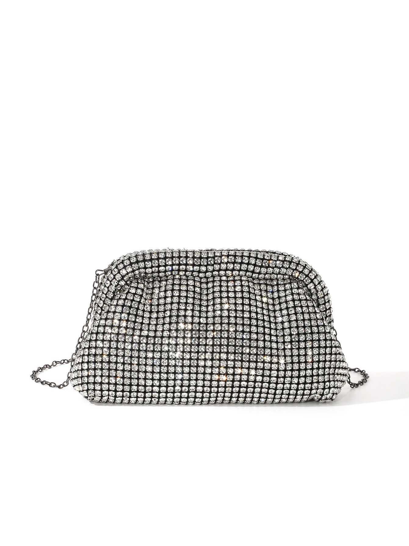Shinyfashion rhinestone solid clutch woman handbags evening bag for party and wedding Z250220