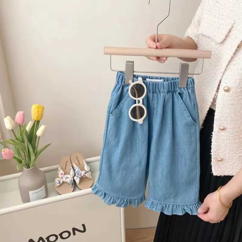 Girls Jean Pants Long Trousers Cotton 2024 Spring Autumn Teenagers Babys Kids Pants Outdoor High Qu Childrens Clothing Z250220