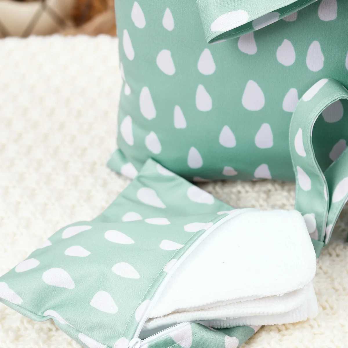 Happyflute 3pcs Different Size Waterproof Wet Bag For Cloth Diapers Breast Pump Part Organizer For Swimsuit Wet Clothes X250220