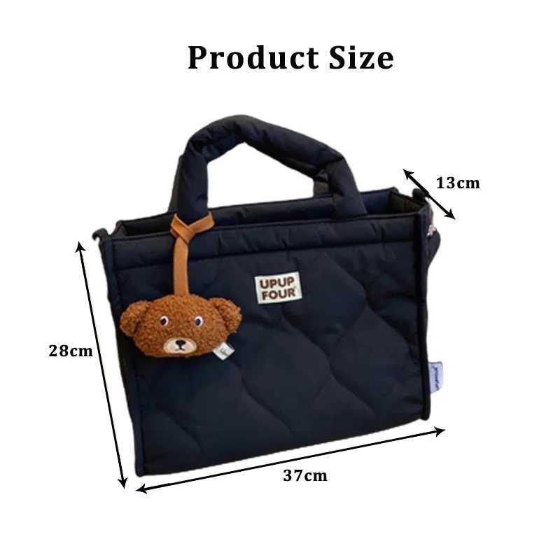 Korean Bear Mommy Bag Tote Maternity Bag Baby Stroller Hanging Bag Nappy Bags Multifunctional Storage Handbag Baby Stuff X250220