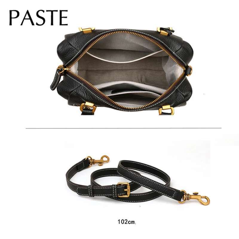 Autumn Winter New Taro Purple Roomy Pillow Boston Tote Soft 100% Cowskin Women Handbag Big Cowhide Leather Female Shoulder Bag