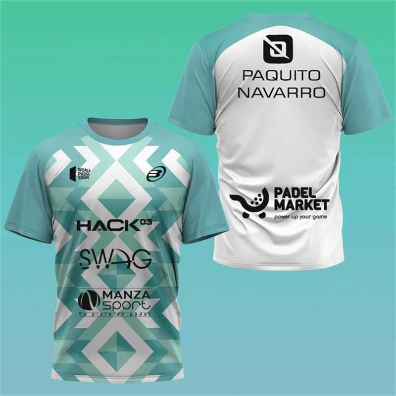 Fashion Mens Tennis Sportswear T-Shirt Boutique Outdoor Badminton Table Tennis Training Clothes Summer 3D Short-Sleeved Loose W250220