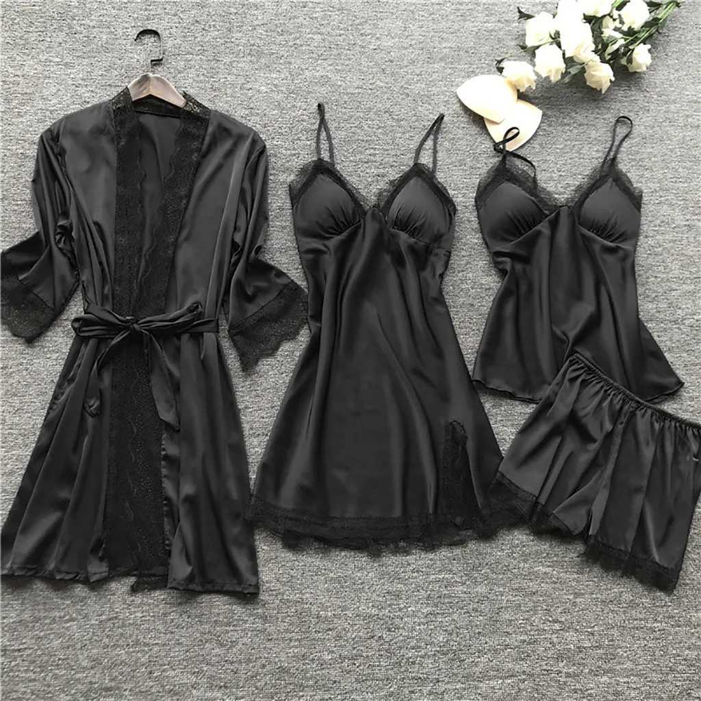 Lingerie Spwear Women Lace Robe Dress Set Pajamas Nightdress Sexy Come Lingerie for Women plus Size with SveXJ250220