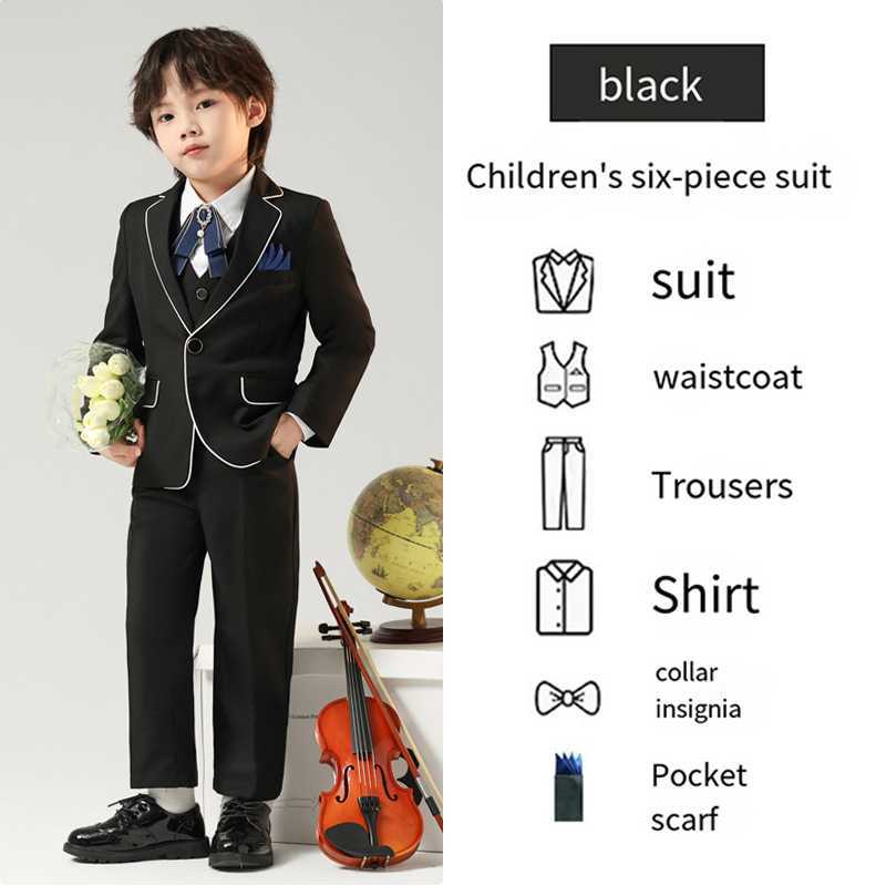Children's suit autumn and winter new British fashion suit boy piano hosting flower child activity performance suit dress W241213