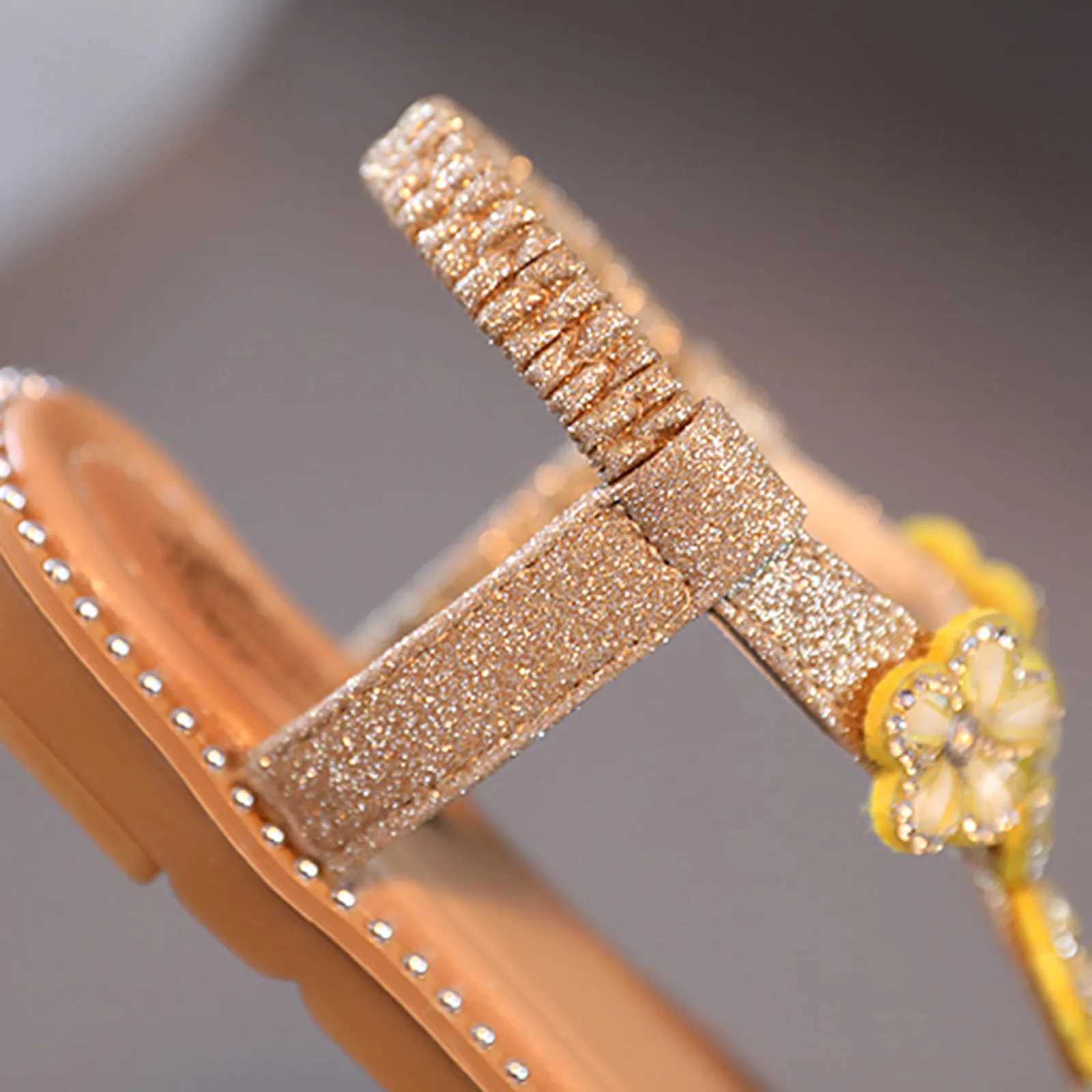 1~7year Kids Shoes Summer Girls Sandals Floral Crystal Bling Flip Flop Shoes Sandals Toddler Infant Baby Girl Princess SandalsXJ250221
