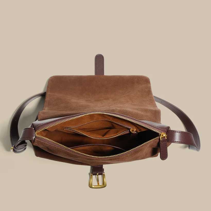 AVROs MODA Brand 2024 Newest Women Suede Bag Female Frosted Cowhide Split Leather Bucket Shoulder Bag Lady Crossbody Messenger Z250220