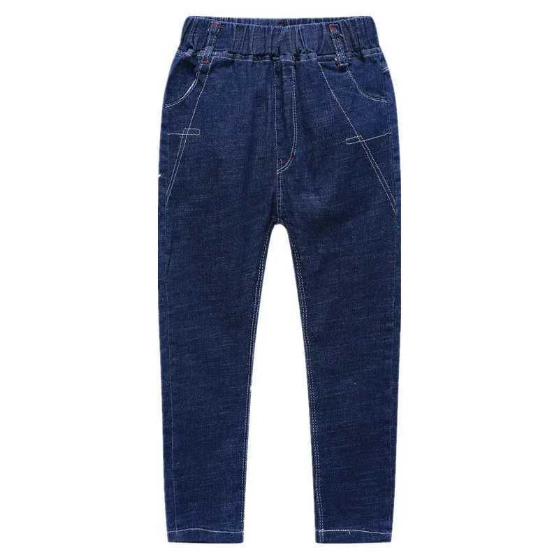 Spring and Autumn Boys Jeans Teenage Kids Pants Childrens Fashion High Elastic Denim Trousers Slim with Pants 4 6 8 10 12Years Z250220