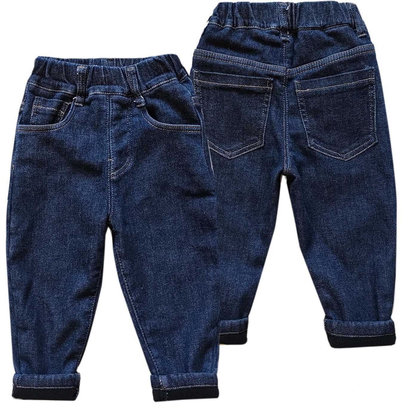 5099 loose winter warm childrens jeans boys jeans baby soft denim and wool Z250220