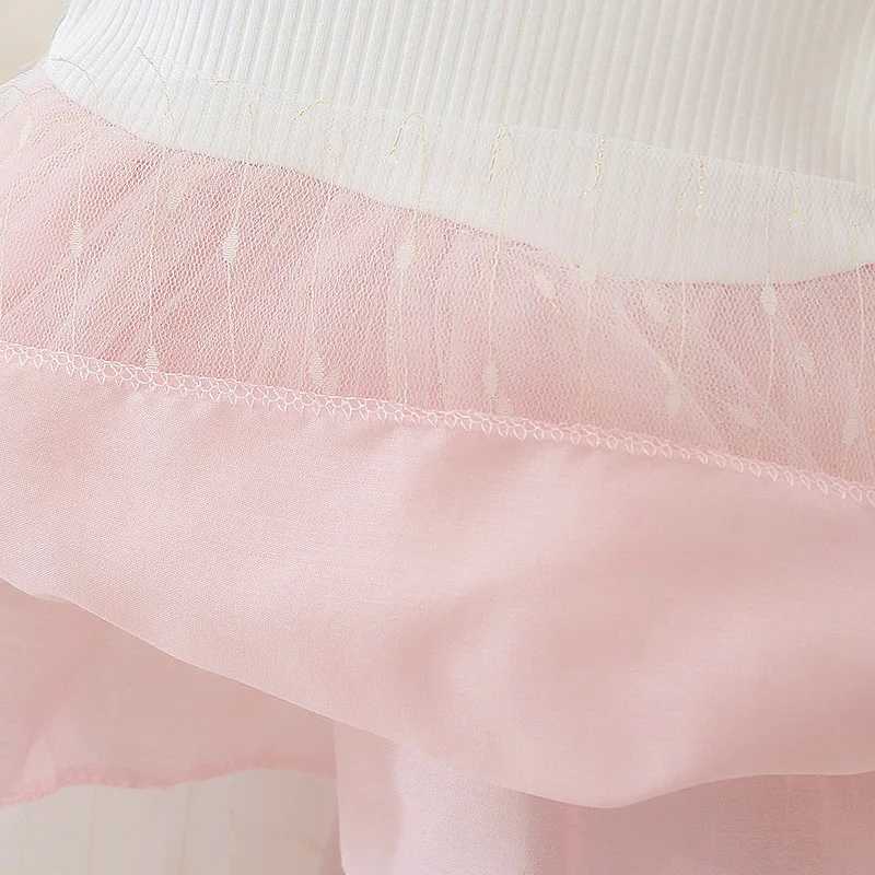 Summer New Baby Girls Dress Sweet Princess Dress Flower Ribbon Mesh Hairy Gauze Dress Birthday Party Dress X250220