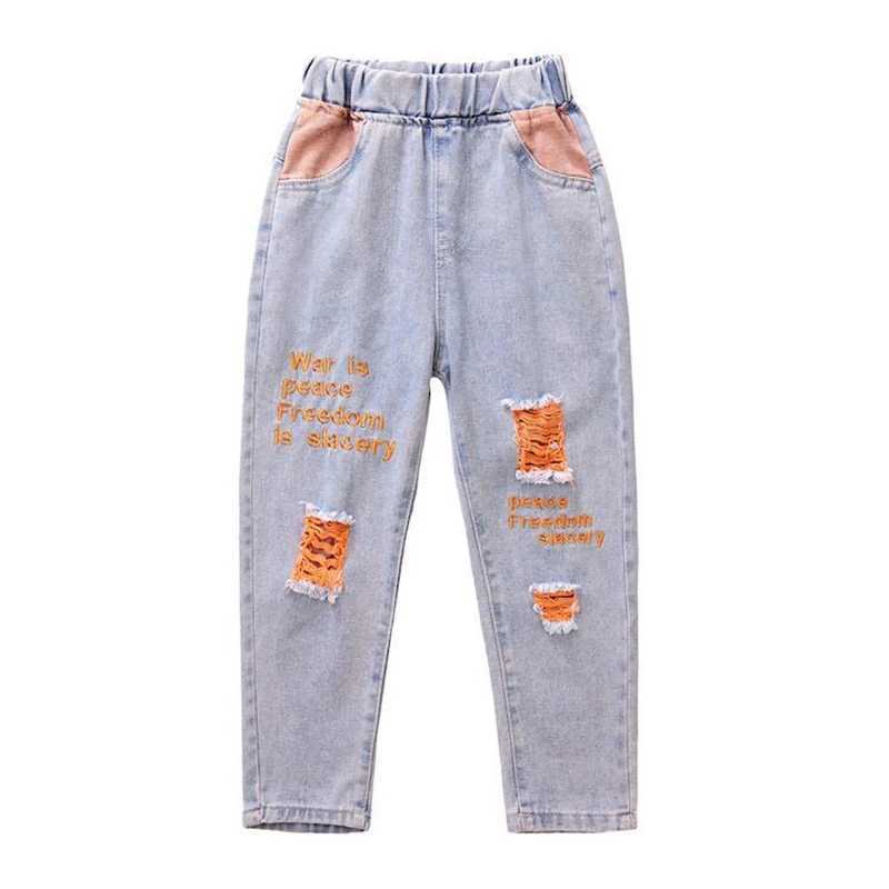 New Girls Fashion Jeans Spring Summer and Autumn Soft Casual Boutique Cotton Kaii Girls Elegant Jean Kids Pants 3-12Y Z250220