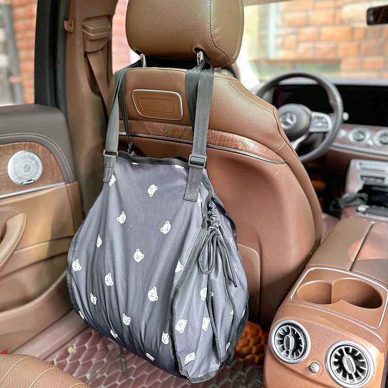 Portable Mommy Bag Large Capacity Hanging Car Seat Back Storage Bag Stroller Baby Items Organizer String Travel Bag for Mom X250220