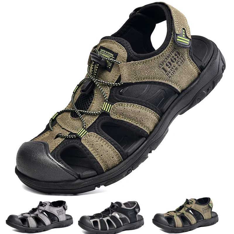 New Arrival Men Large Soft Sole Summer New Slippers Baotou Breathable Beach Shoes Outdoor Casual Shoe Chaussure Homme Size T250220
