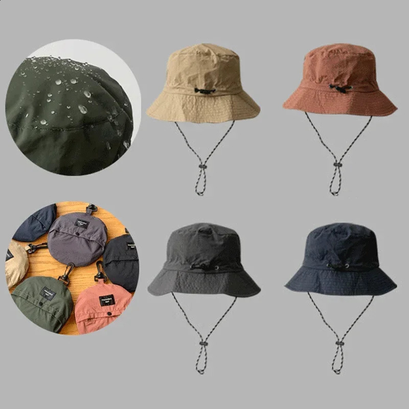 Fisherman Hat Women Men Foldable Waterproof Fast Dry Summer Sun AntiUV Protection Camping Hiking Mountaineering Outdoor Caps 250210