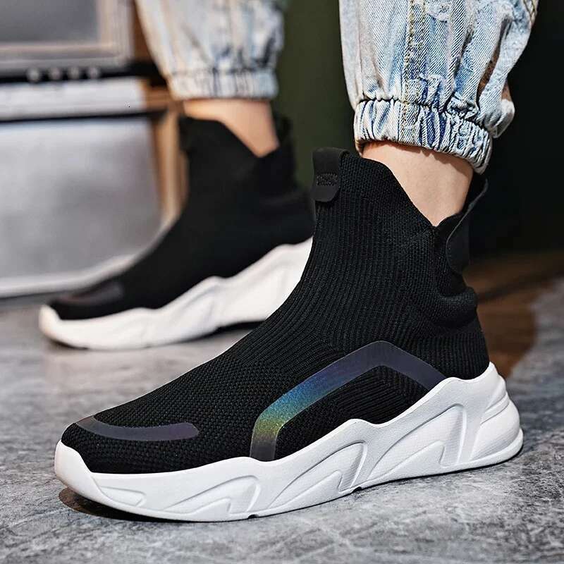 High-top Sock Designer Sneakers Men Trendy Hip-hop Sports Women Mesh Breathable Jogging Oversize Walking Shoes Male Footwear