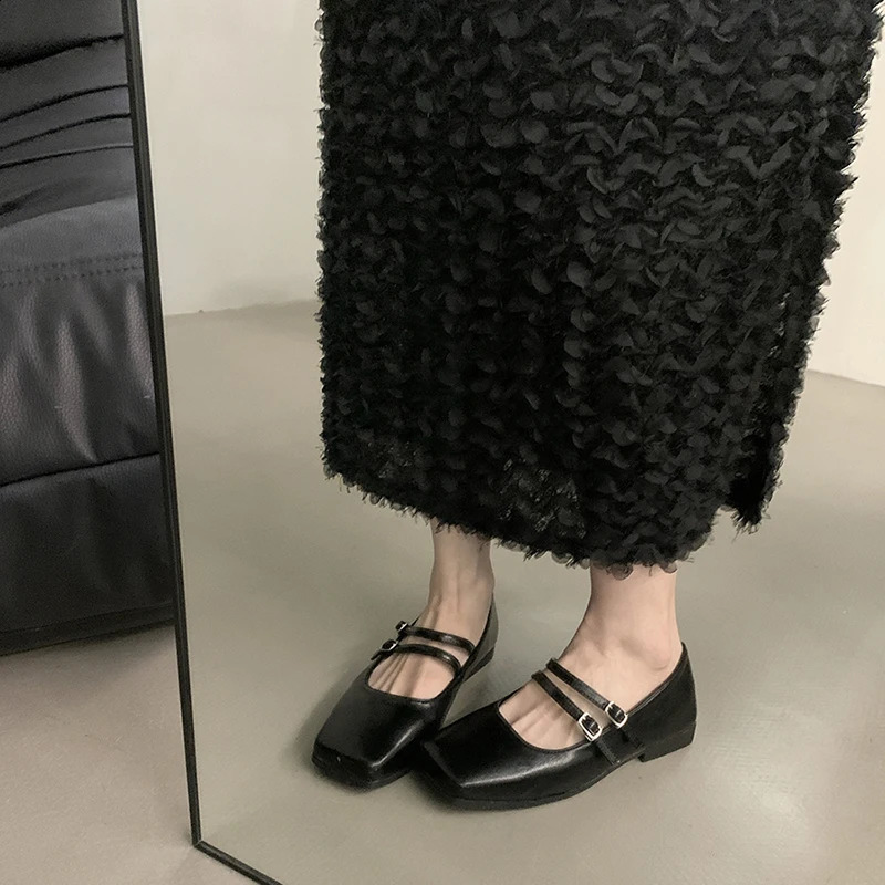 2025 Spring Square Toe Women Mary Jane Shoes Outdoor Comfort Soft Sole Shoes Ladies Outdoor Shoes 250122