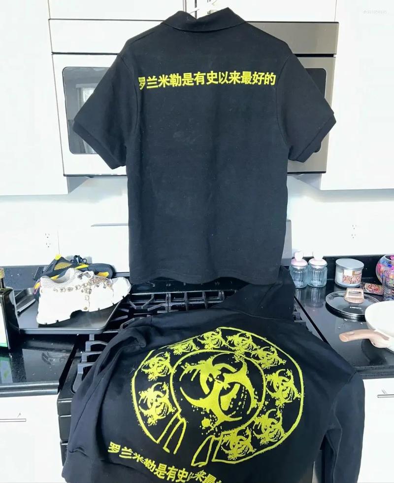 Men's T Shirts Harajuku Drolandmiller Print Graphic Cotton Tops Retro Men Women Goth Style Short Sleeve Streetwear
