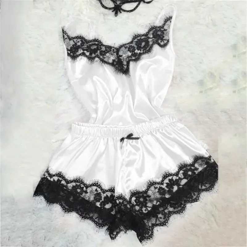 Sexy Lingerie Porno Babydoll Erotic Spwear Women Underwear Bow Lace Hot Sex Dress Fashion Temptation Satin Nightdress SuitXJ250220