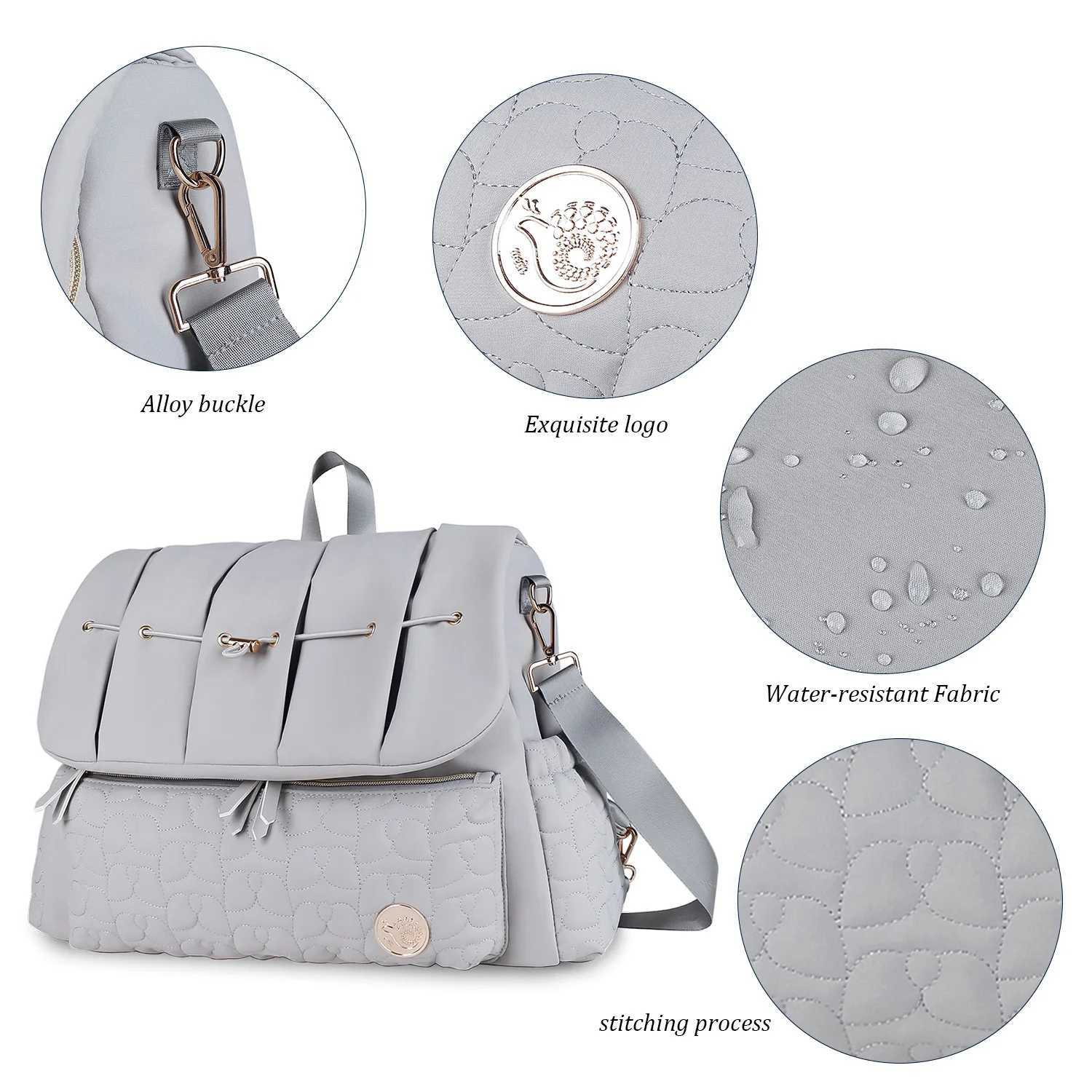 Baby Diaper Bag Backpack For Maternity Nappy Bag Removable Shoulder Straps Fashion Waterproof Mommy Handbag With Changing Pad X250220