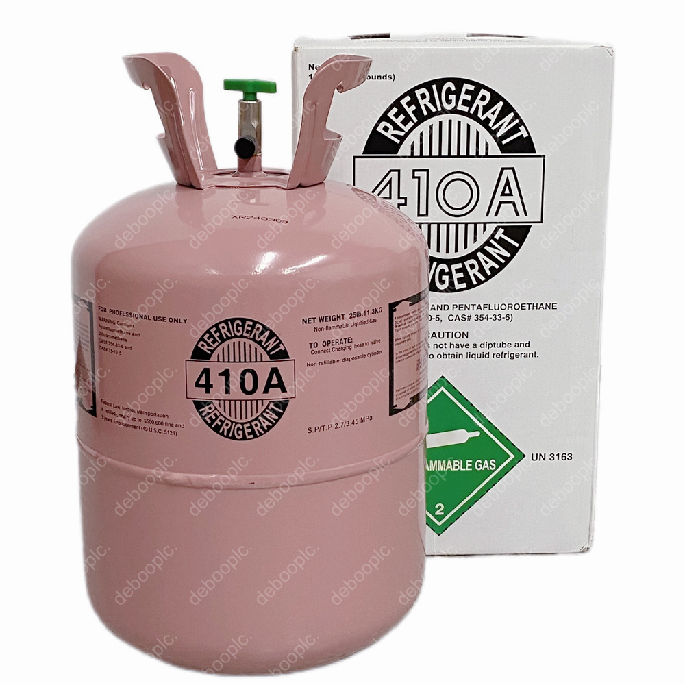 25Lb R410A Refrigerant Freon Steel Cylinder Packaging For Air Conditioners Fast Shipping