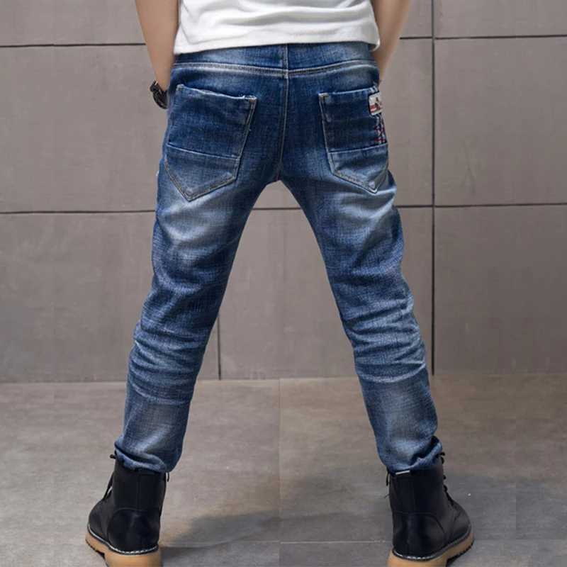 IENENS Kids Boys Skinny Jeans Denim Trousers 4-13 Years Teen Boy Slim Cowboy Trousers Spring Autumn Children Casual Pants Z250220