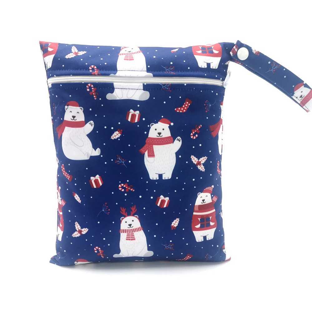 23 pattern NEW Size 20*25CM Wetbags Washable Reusable Cloth diaper Nappies Bags Waterproof Swim Sport Travel Carry bag X250220