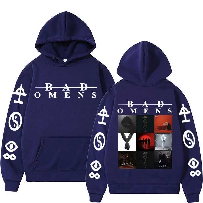 Limited Band Bad Omens Concert Tour Album Cover Hoodies Men Women Hip Hop Fashion Pullovers Sweatshirt Flce Long Slve Hoodie X250220
